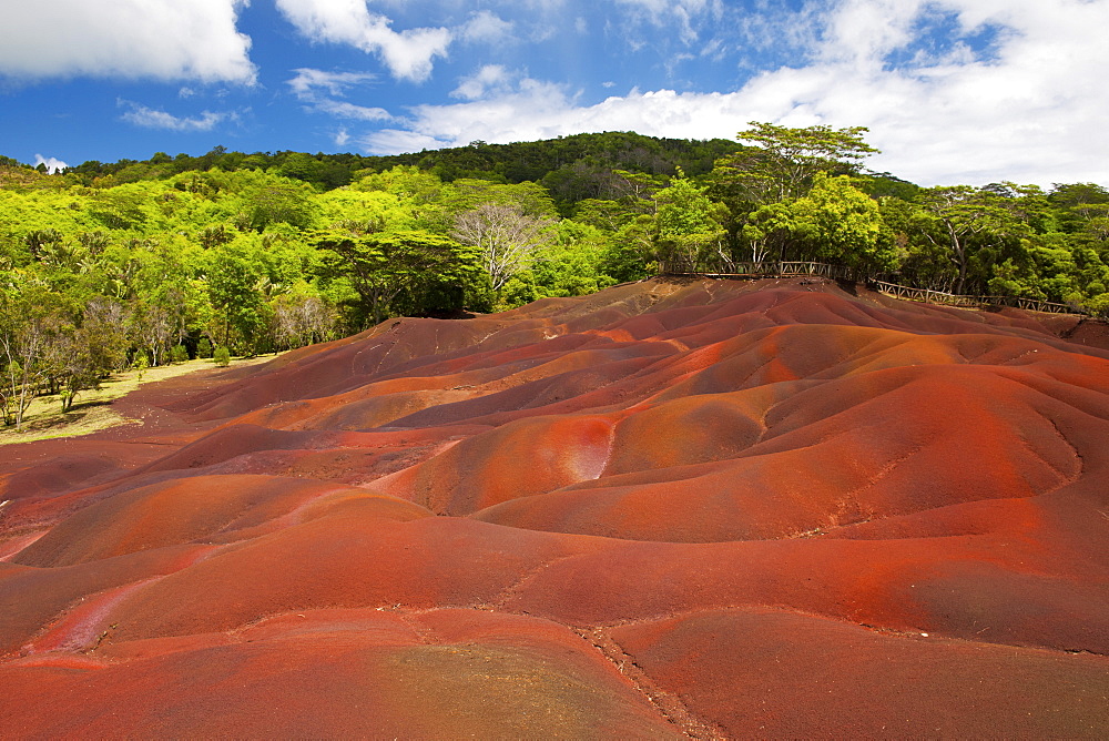 Chamarel coloured earth, Chamarel, Savanne, Mauritius, Indian Ocean, Africa