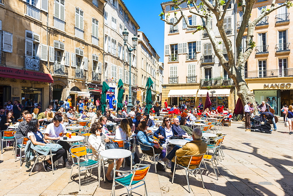 Cafe, Aix en Provence, Bouches du Rhone, Provence, Provence-Alpes-Cote d'Azur, France, Europe