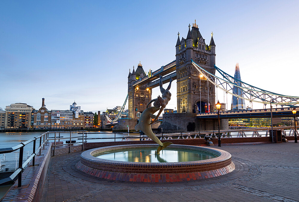 Tower Bridge and The Shard, London, England, United Kingdom, Europe