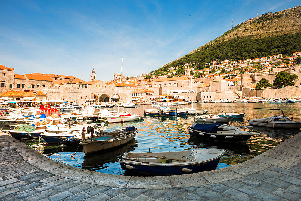 Dubrovnik's old town port, UNESCO World Heritage Site, Dubrovnik, Croatia, Europe