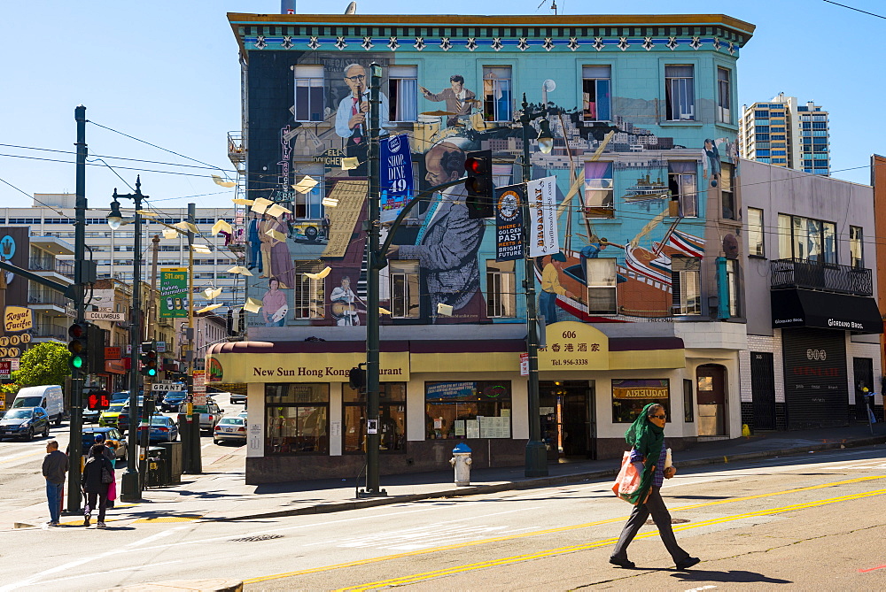 Art work (mural), San Francisco, California, United States of America, North America