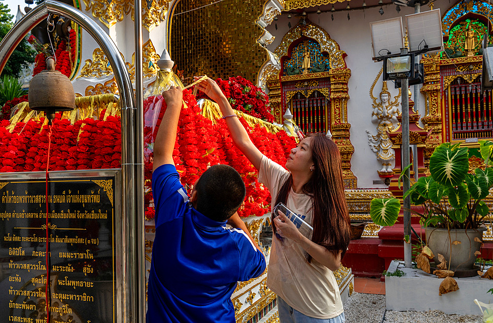 Chinese New Year celebrations in Chinatown, Chiang Mai, Thailand, Southeast Asia, Asia