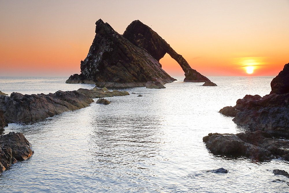 Bow Fiddle Rock, Moray Firth, Moray, Scotland, United Kingdom, Europe