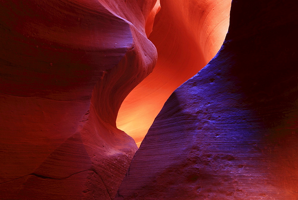 Antelope canyon, sandstone slot canyon formed by wind and water, lower antelope canyon, page, arizona, usa