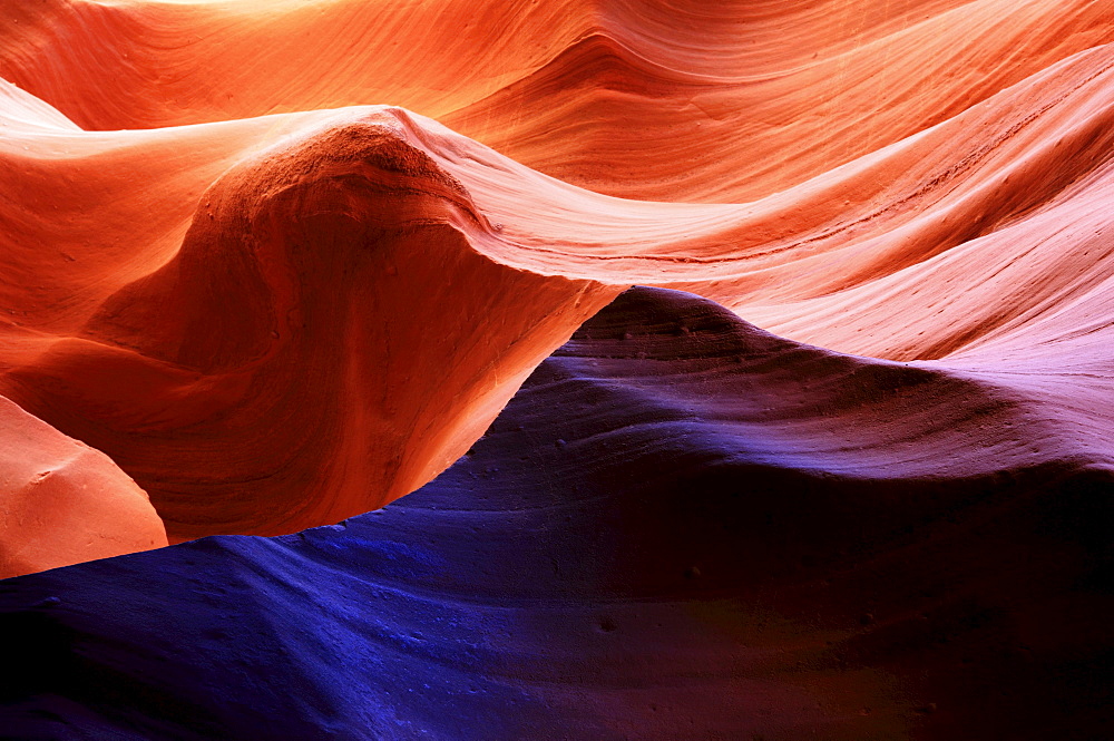 Antelope canyon, sandstone slot canyon formed by wind and water, lower antelope canyon, page, arizona, usa