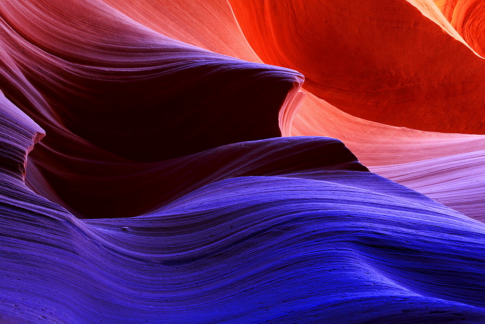 Antelope canyon, sandstone slot canyon formed by wind and water, lower antelope canyon, page, arizona, usa