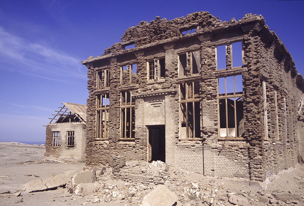 Ruins, namibia. Elizabeth bay. Remains of diamond mining settlement