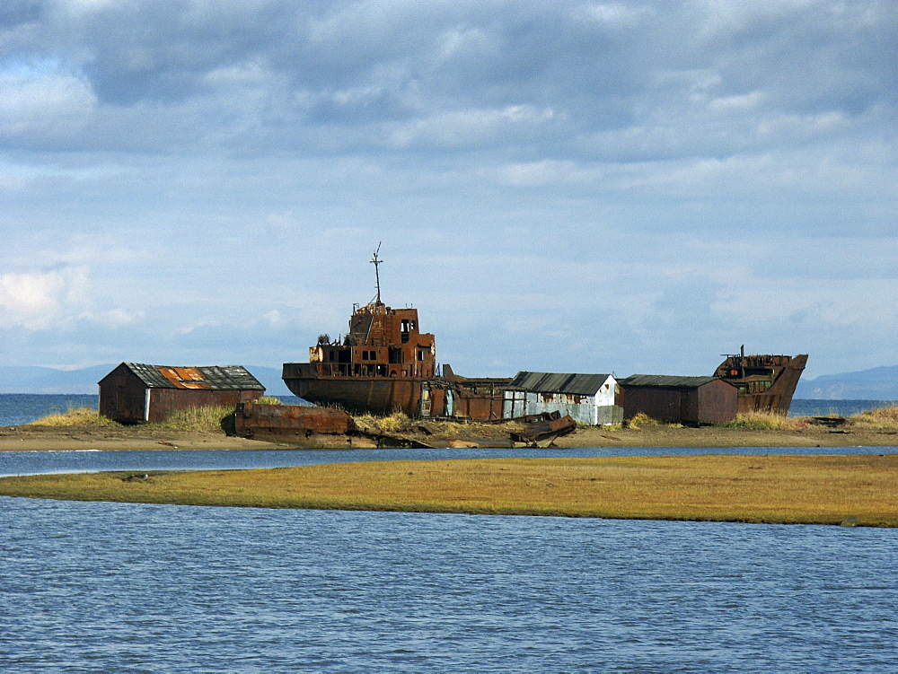 Russia - abandoned ship. Alexandrovsk, sakhalin island, russian far east