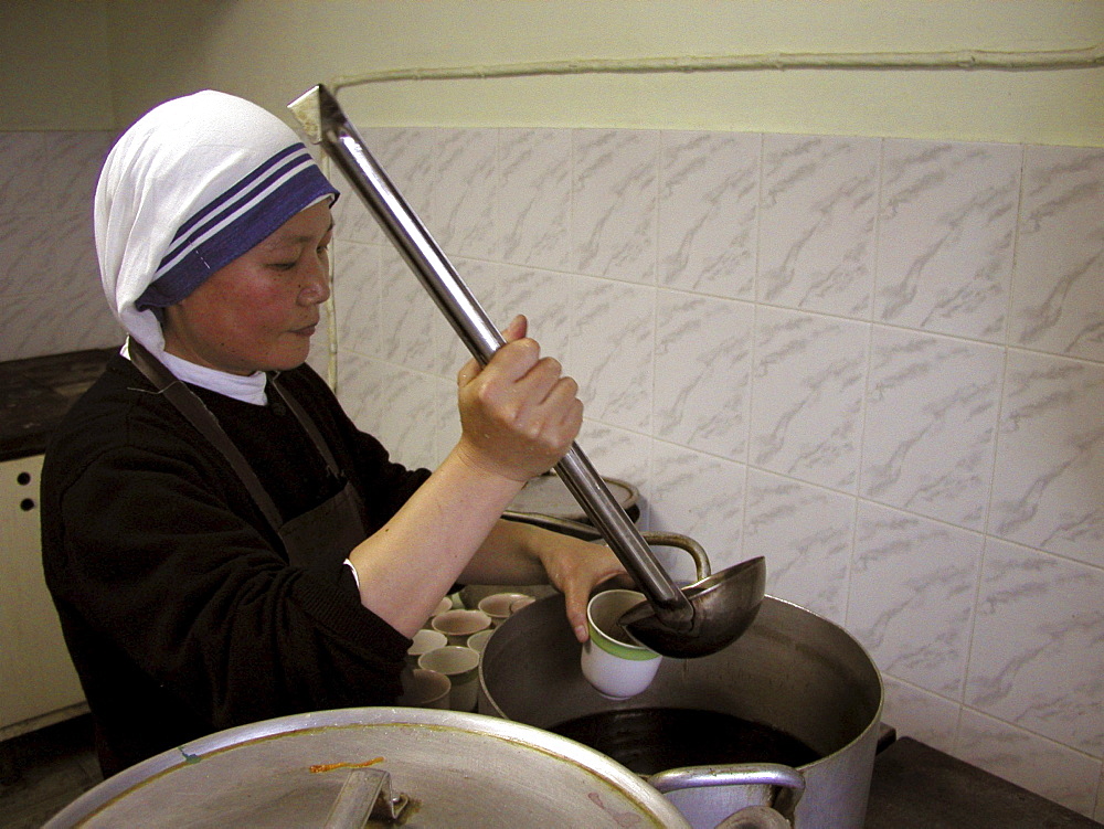 Russia - soup kitchen run by mother teresas sisters of charity for the poor and elderly, yuzhno sakhalinsk, sakhalin island, russian far east