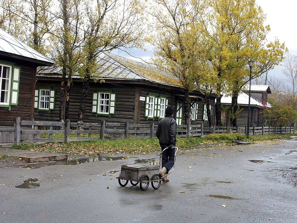 Russia - urban landscape. Alexandrovsk, sakhalin island, russian far east