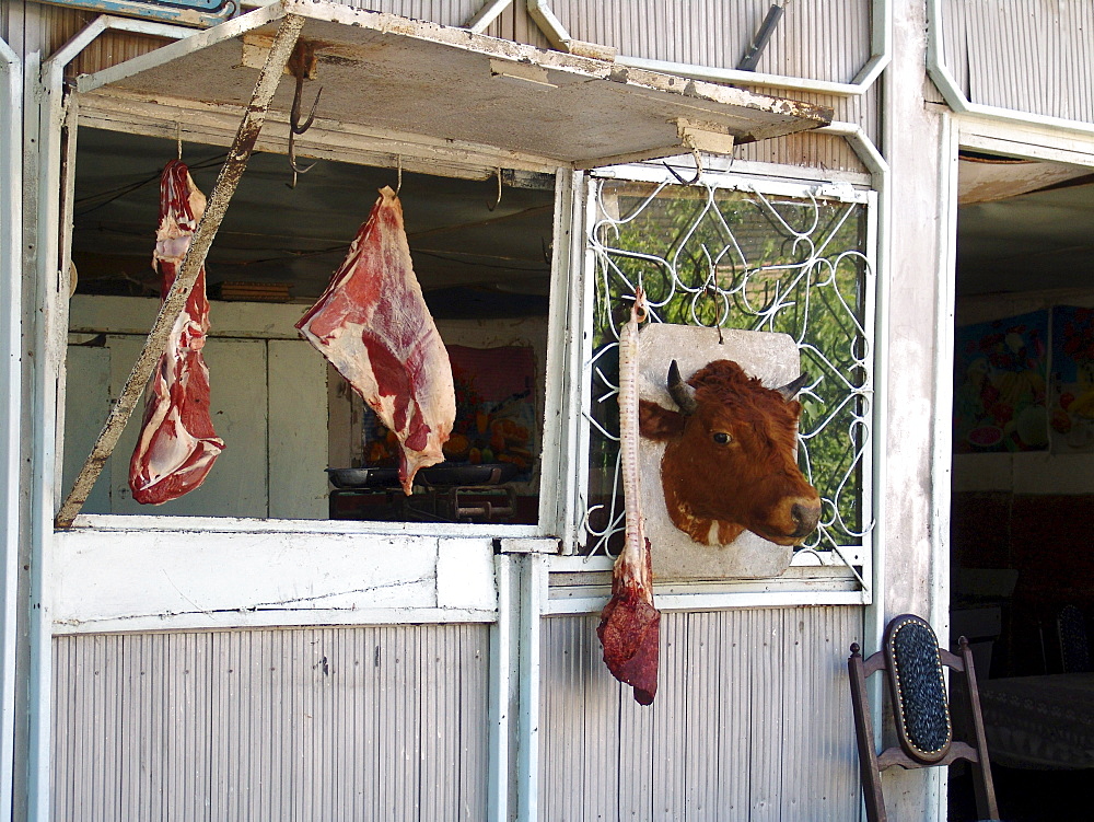 Uzbekistan butchers shop, bukhara