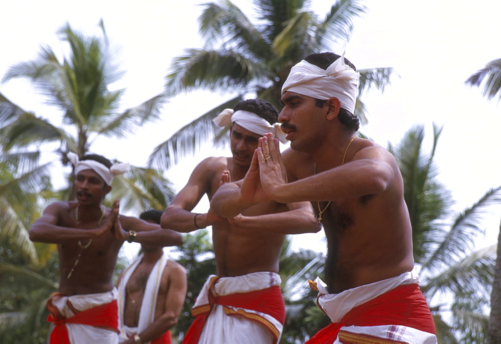 India - culture: christian margamkali dancers celebrating the arrival of st. Thomas, kerala