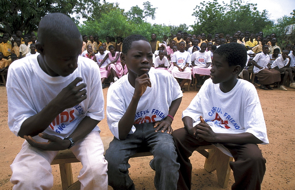 Ghana youths alive group acting prevention to school children, bongo bolgatanga (north ghana)