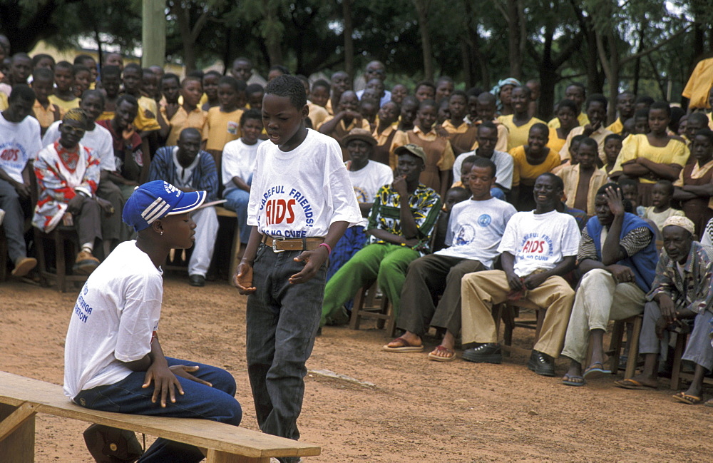 Ghana youths alive group acting prevention to school children, bongo bolgatanga (north ghana)