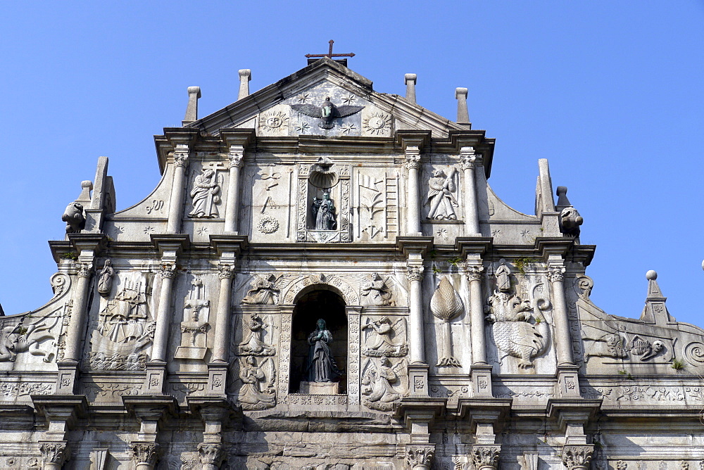 MACAU Saint Pauls cathedral facade. photo by Sean Sprague