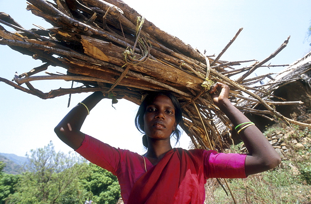 India - slavery paliyar triabl woman working as bonded laborer