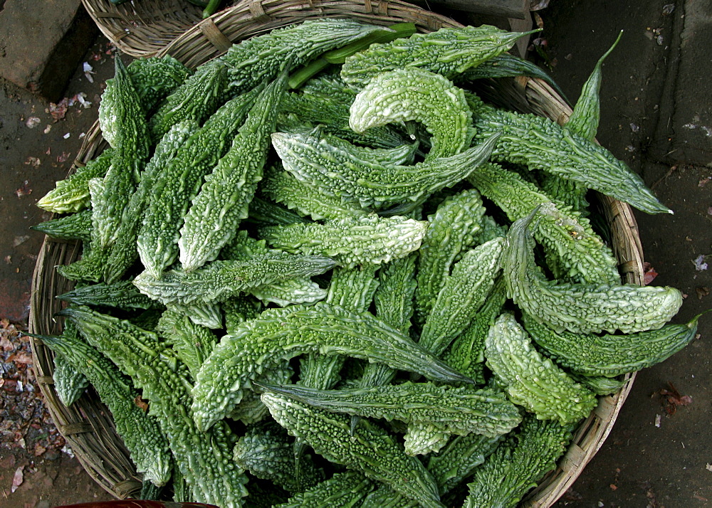 Bangladesh exotice vegetable on sale at market at haluaghat, mymensingh region