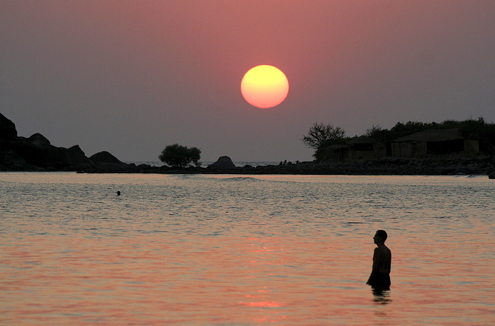 India sunset at palolem, goa.