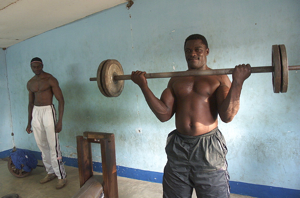 Weight lifter, tanzania. Musoma