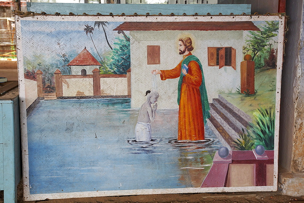 India. Saint thomas baptising a brahmin in the periyar river. Pilgrimage to malayattoor, a hill which saint thomas the apostle is believed to have climbed around 55 ad, leaving his footprints at the top. It is a major pilgrim centre for christians as well as hindus and moslems, who believe the trip can cure them of physical and mental disease. Kerala