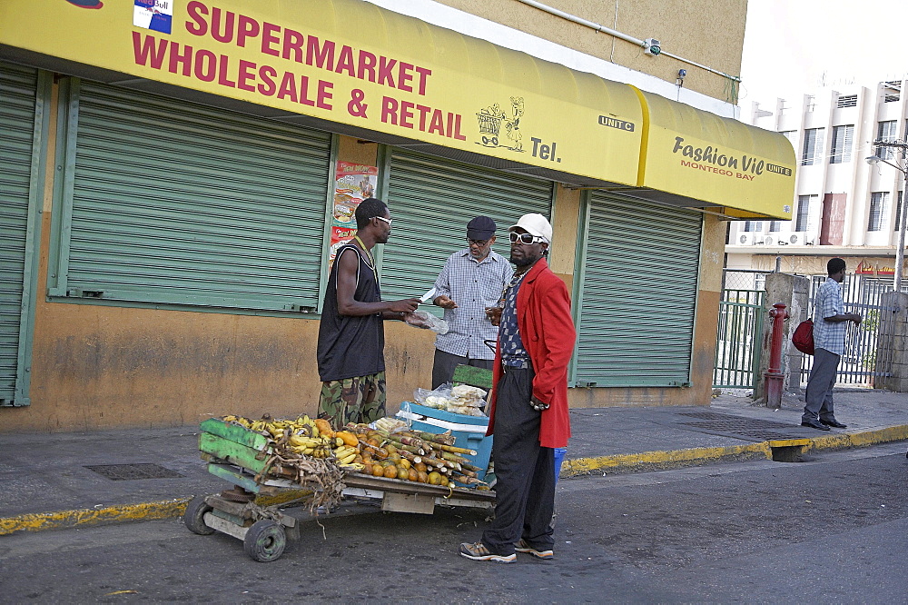 Jamaica. Street scene in montego bay