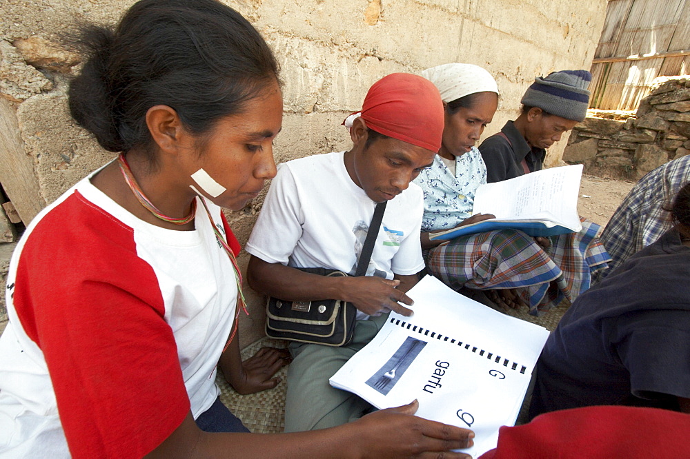 East timor. Adult literacy class, fatumerita, aileu district