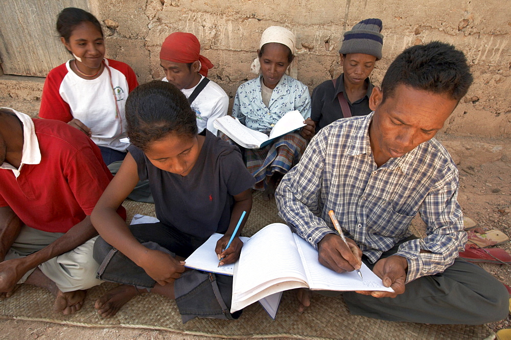 East timor. Adult literacy class, fatumerita, aileu district