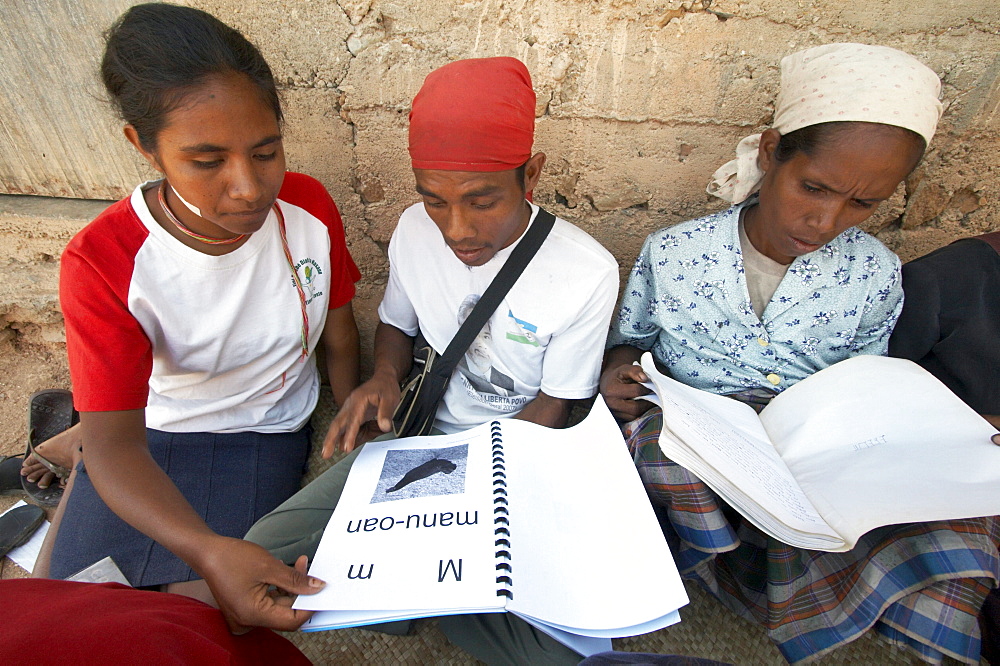 East timor. Adult literacy class, fatumerita, aileu district