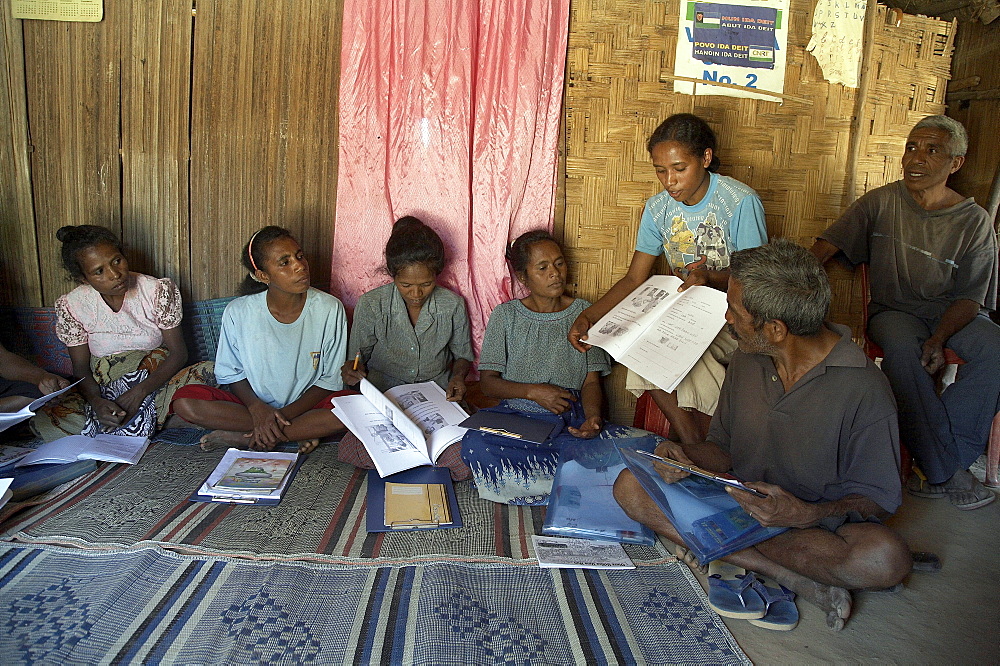 East timor. Adult literacy class, fatumerita, aileu district