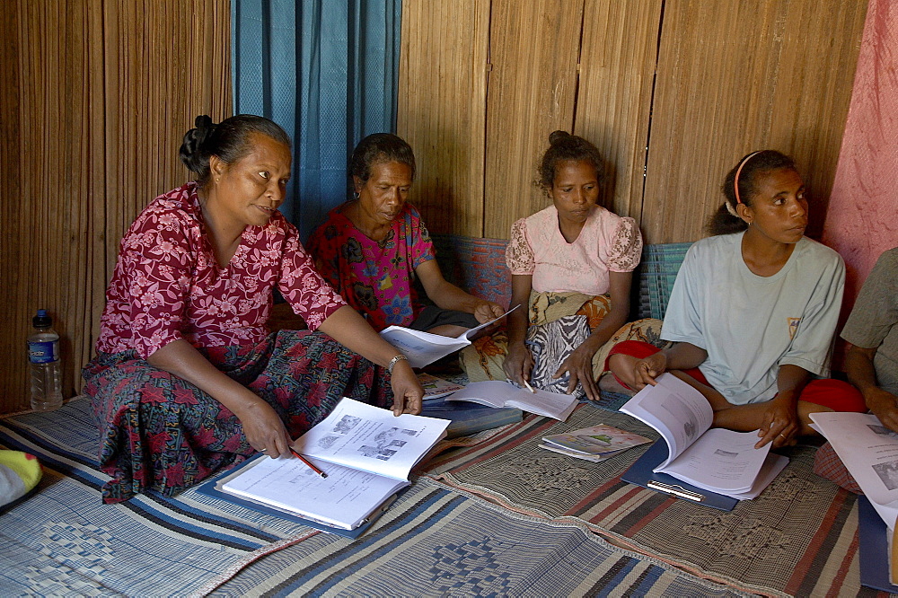 East timor. Adult literacy class, fatumerita, aileu district