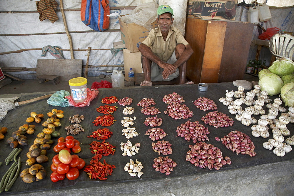 East timor. Vegetables on sale at market at oecussi-ambeno