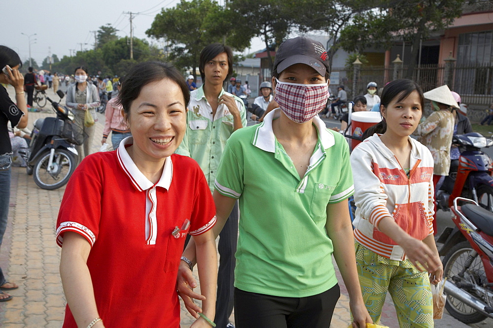 Vietnam wearing a mask against pollution, saigon