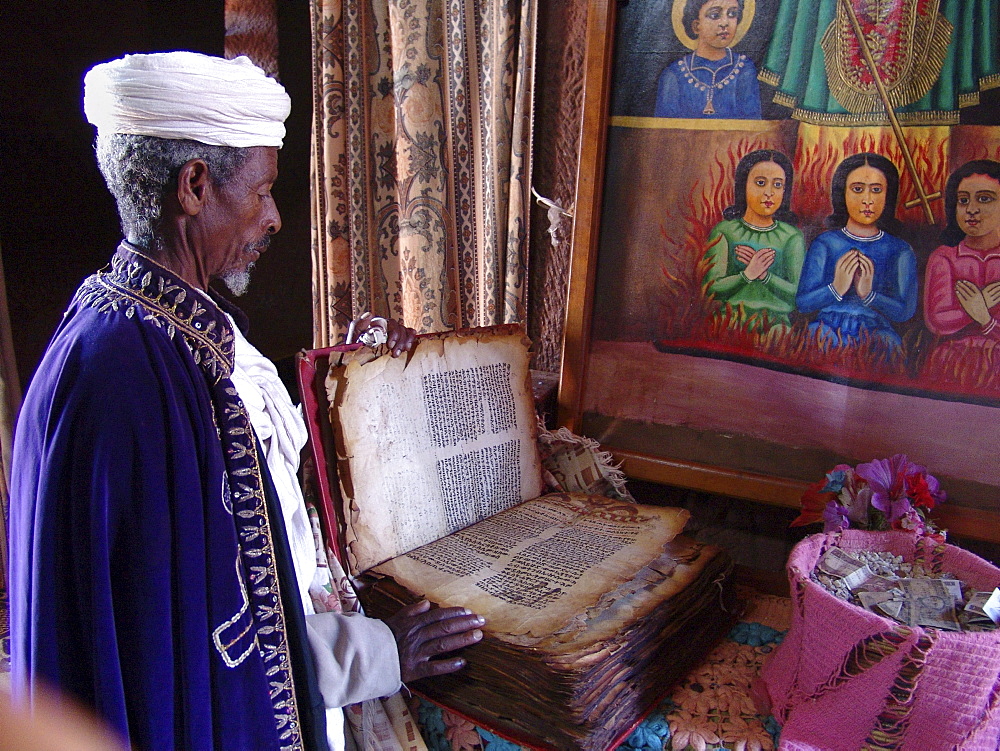 Religion, ethiopia. Bet gabriel-rafael church, lalibela