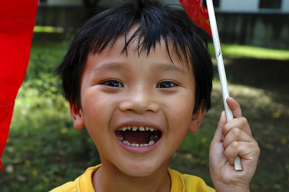 Children, taiwan. Kindergarten children waving the flag of taiwan, taichung