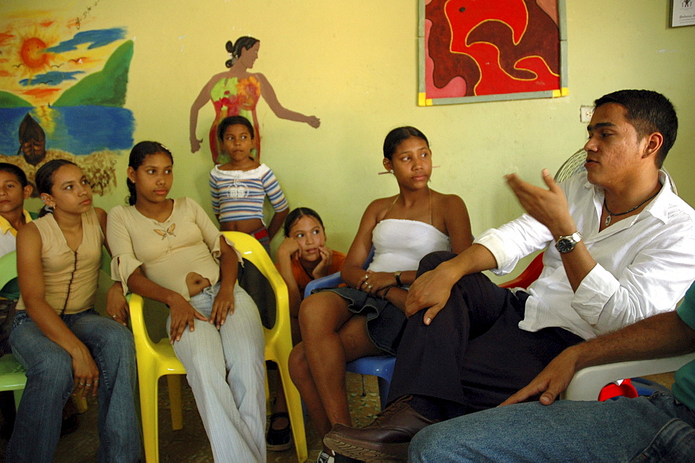 Colombia teenagers drop-in center where they can feel safe from the violence of the streets, barrancabermeja, one of the most dangerous cities in colombia