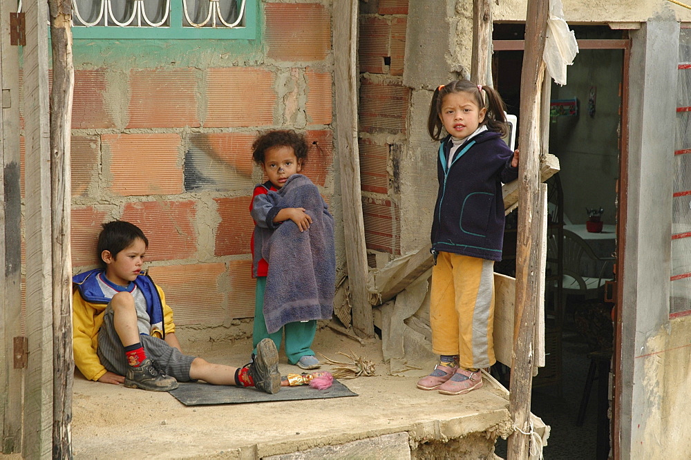 Colombia children of of altos de cazuca, bogota