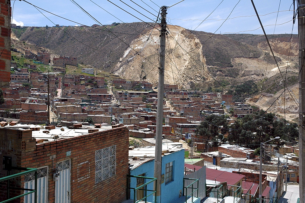 Colombia panorama of ciudad bolivar, bogota