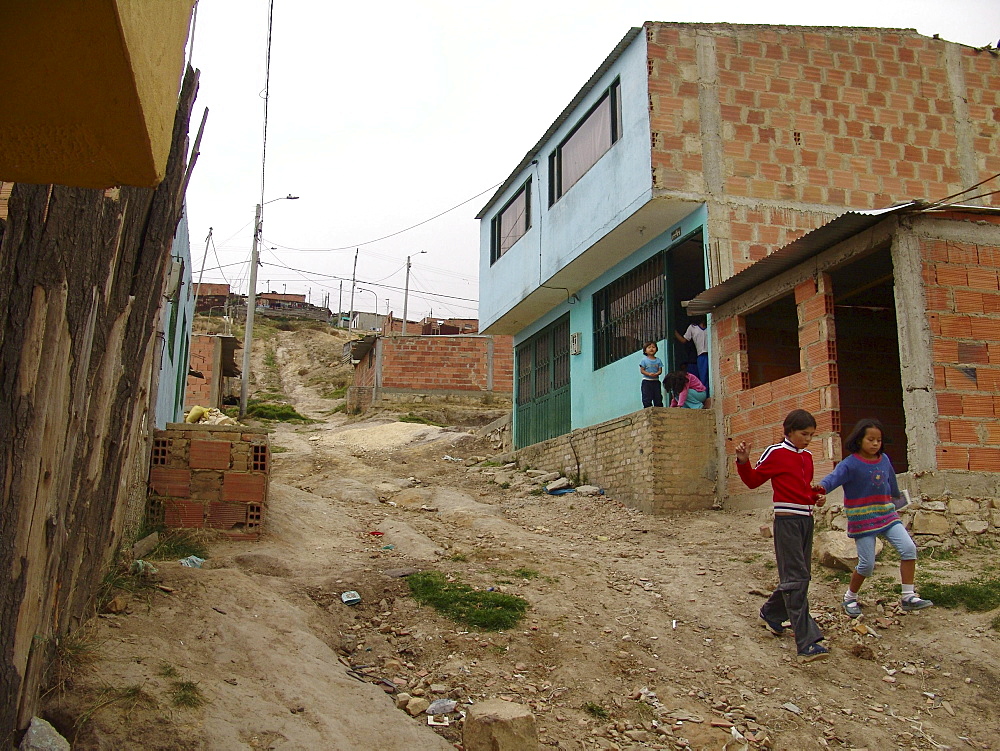 Colombia in the slums of los altos de cazuca, bogota