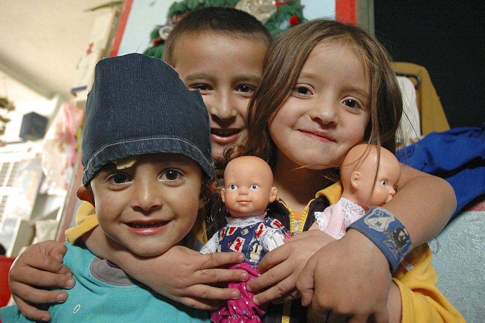 Colombia children of altos de cazuca, bogota