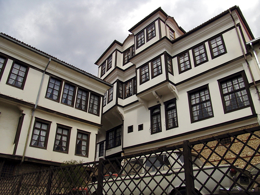 Macedonia (the former yugoslav republic of macedonia, fyrm) museum building. The town of ohrid on the shore of lake ohrid