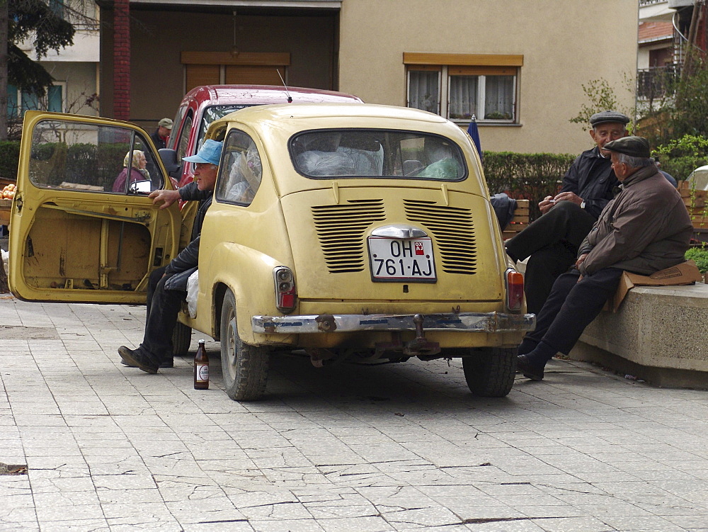 Macedonia (the former yugoslav republic of macedonia, fyrm) street scene, struga