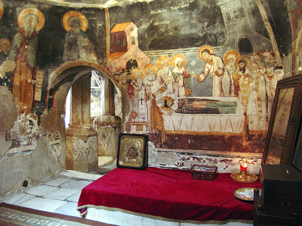 Macedonia (the former yugoslav republic of macedonia, fyrm) tomb of saint naum. Orthodox church of the monastery of saint naum. Lake ohrid