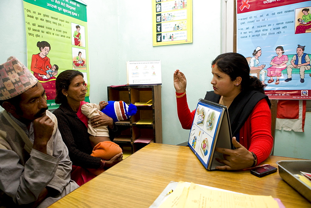 Community and Home Based Care (CHBC) teams also provide comprehensive care and support services including Prevention of Mother to Child Tansmission (PMTCT). Dhangadi, Nepal