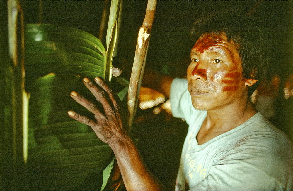 Colombian shaman, , amazon, makuna indians, makuna closeup, makuna workin