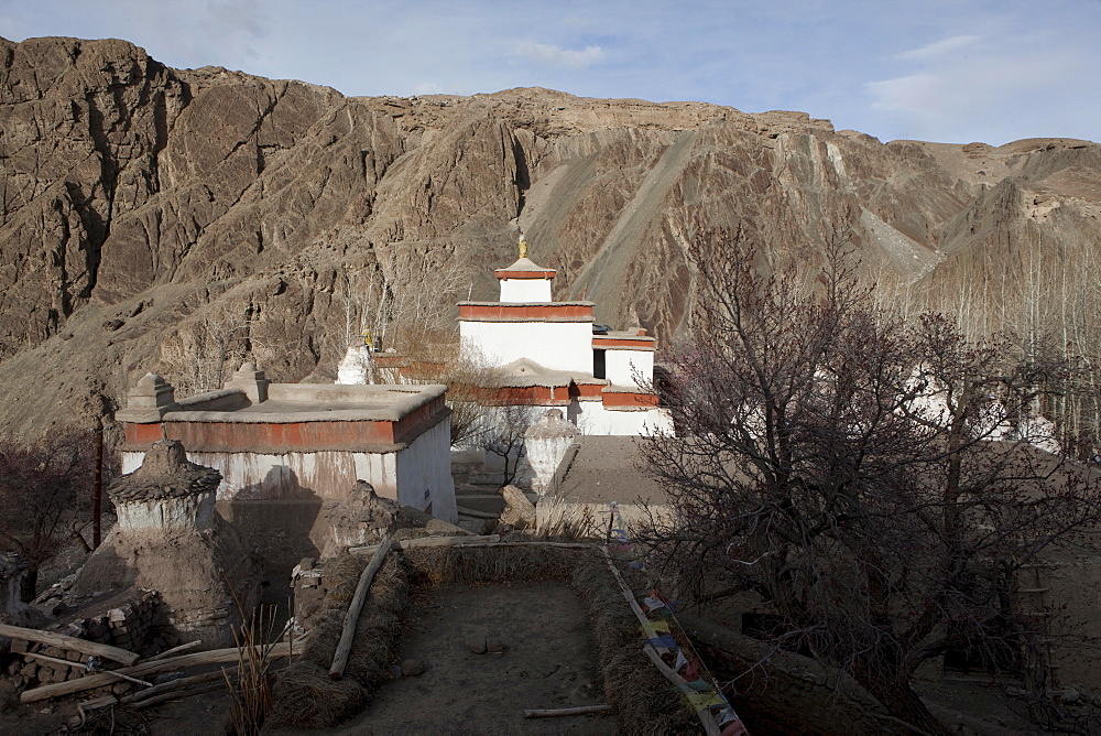 The 11th century monastery complex at Alchi. Within the simple exterior are exceptional murals thought to have been painted by artists from the Kashmir Valley. The murals are considered as some of the world's finest examples of Indo-Tibetan art. Ladakh, India