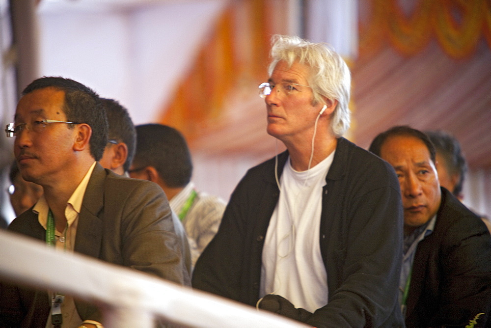 Hollywood actor richard gere attended kalachakra initiation at maha bodhi temple. Bodhgaya, india  