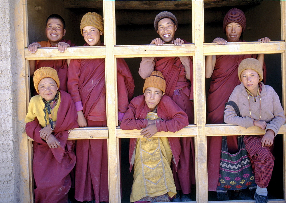 Monks relaxing. Ladakh, india