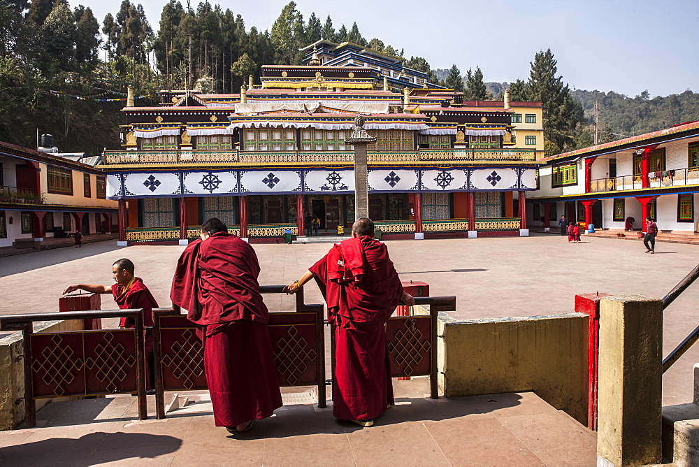 Rumtek Monastery (Dharmachakra Centre) founded by Wangchuk Dorje, 9th Karmapa Lama, Sikkim, India, Asia