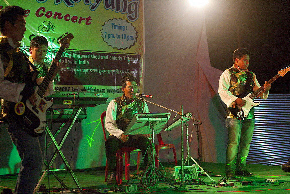 Dharma at day and dance at night. After the teachings dance and music entertainment is enjoyed. Bodhgaya, india  