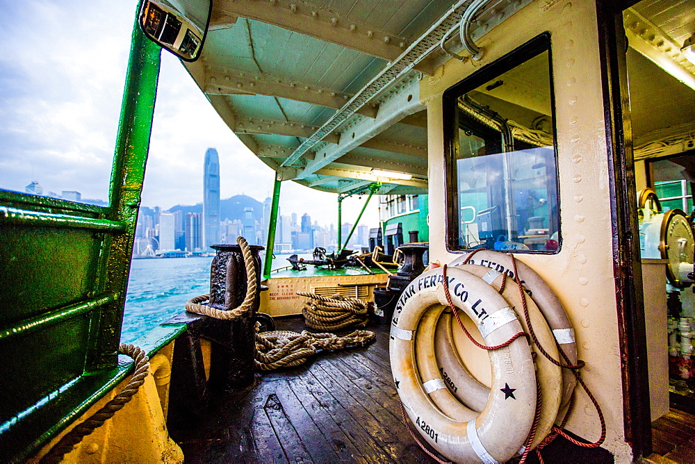 Star Ferry with Hong Kong in the background, Hong Kong, China, Asia